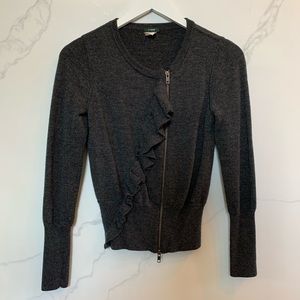 J. Crew Merino Wool Ruffle Moto Sweater